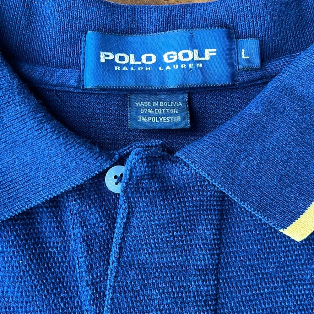 Polo Golf Ralph Lauren Navy Blue Short Sleeve Polo Shirt - Sz L